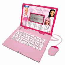 Lexibook, Barbie, Educational and Bilingual Laptop in English/Spanish, Toy for children with 124 activities to learn, play games and music, Pink,