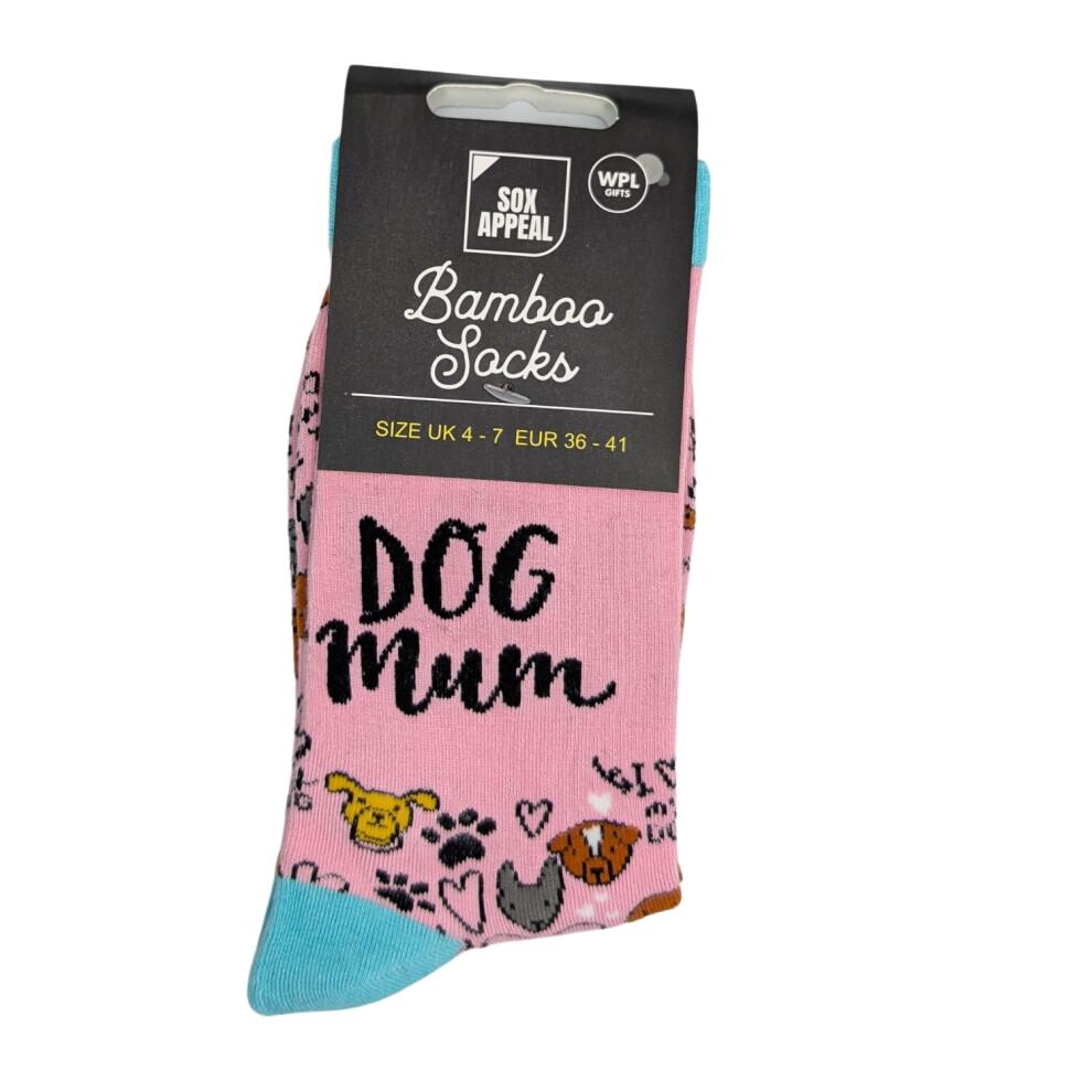 Dog Mum Socks For Her UK 4-7 Pawsome Bamboo Socks Novelty Gift Idea-image-OPC-PF8PXGY-NEW