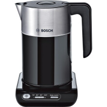 (Black, Styline Collection) Kettle, four temperature control settings, black and stainless steel