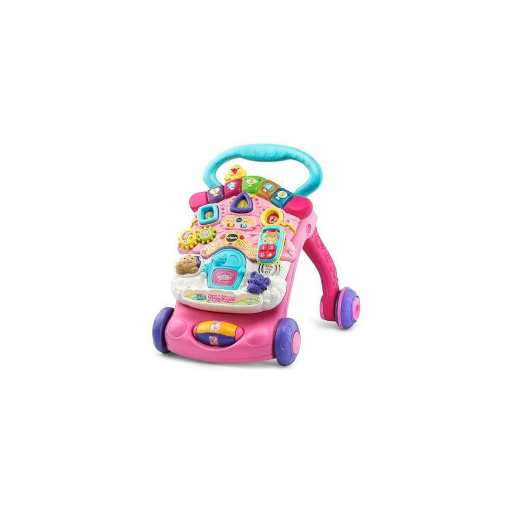 VTech First Steps Baby Walker | Push Along Walker Baby Toy with Shapes, Sounds, Music, Phrases, Pretend Play and More | Suitable for Babies from 6