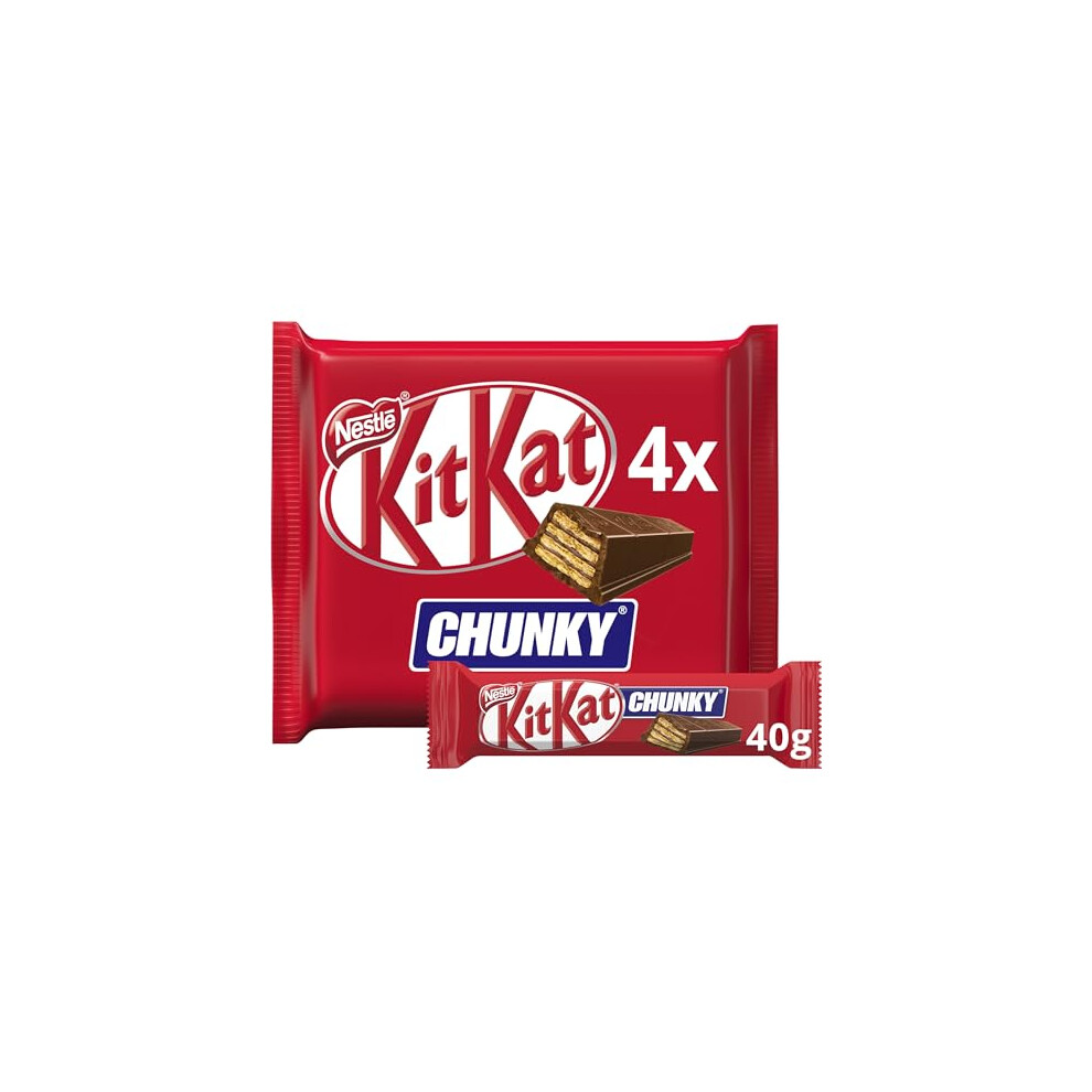 KitKat Chunky Milk Chocolate Bar Multipack, 4 x 40 g