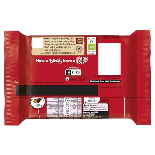 KitKat KitKat Chunky Milk Chocolate Bar Multipack, 4 x 40 g 2