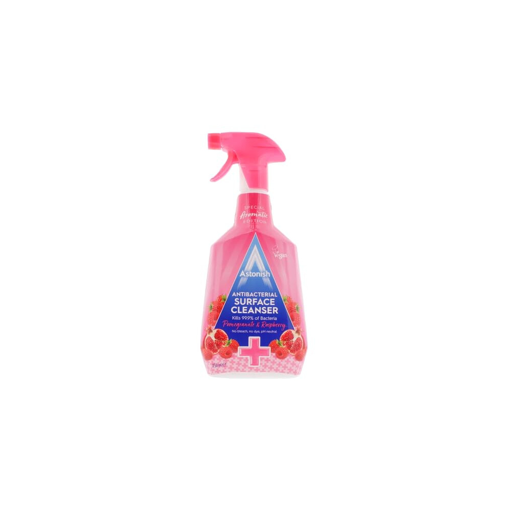 Astonish Special Aromatic Edition Multi-Purpose Anti-Bacterial Surface Cleanser Spray, Pomegranate and Raspberry Scent, 750ml, Pink