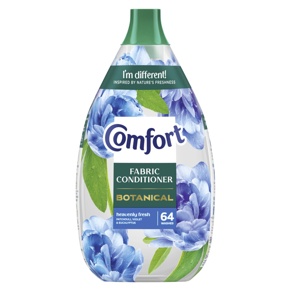 Comfort Botanical Heavenly Fresh Fabric Conditioner softener with CrystalFresh transparent formula blooms in freshness, inspired by nature 960 ml (64