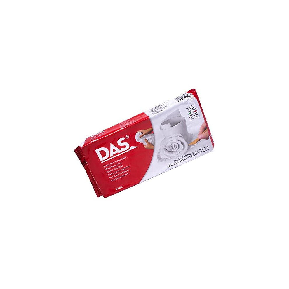 DAS White 1 kg Air Hardening Modelling Clay, Non Bake, Ready To Use, Suitable for All Ages, Ideal for Professionals & Hobbyists