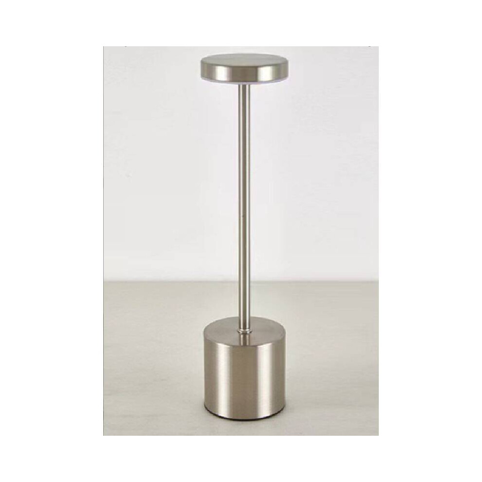 (Silver) Cordless Rechargeable Led Table Lamp Desk Lights Night Lamps Lighting Tools