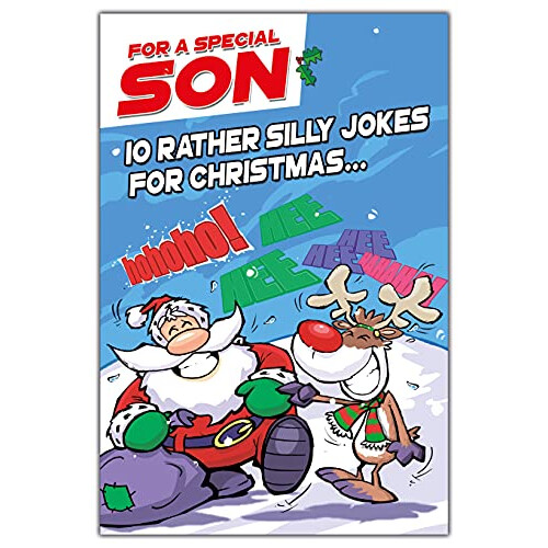 Funny christmas card for son