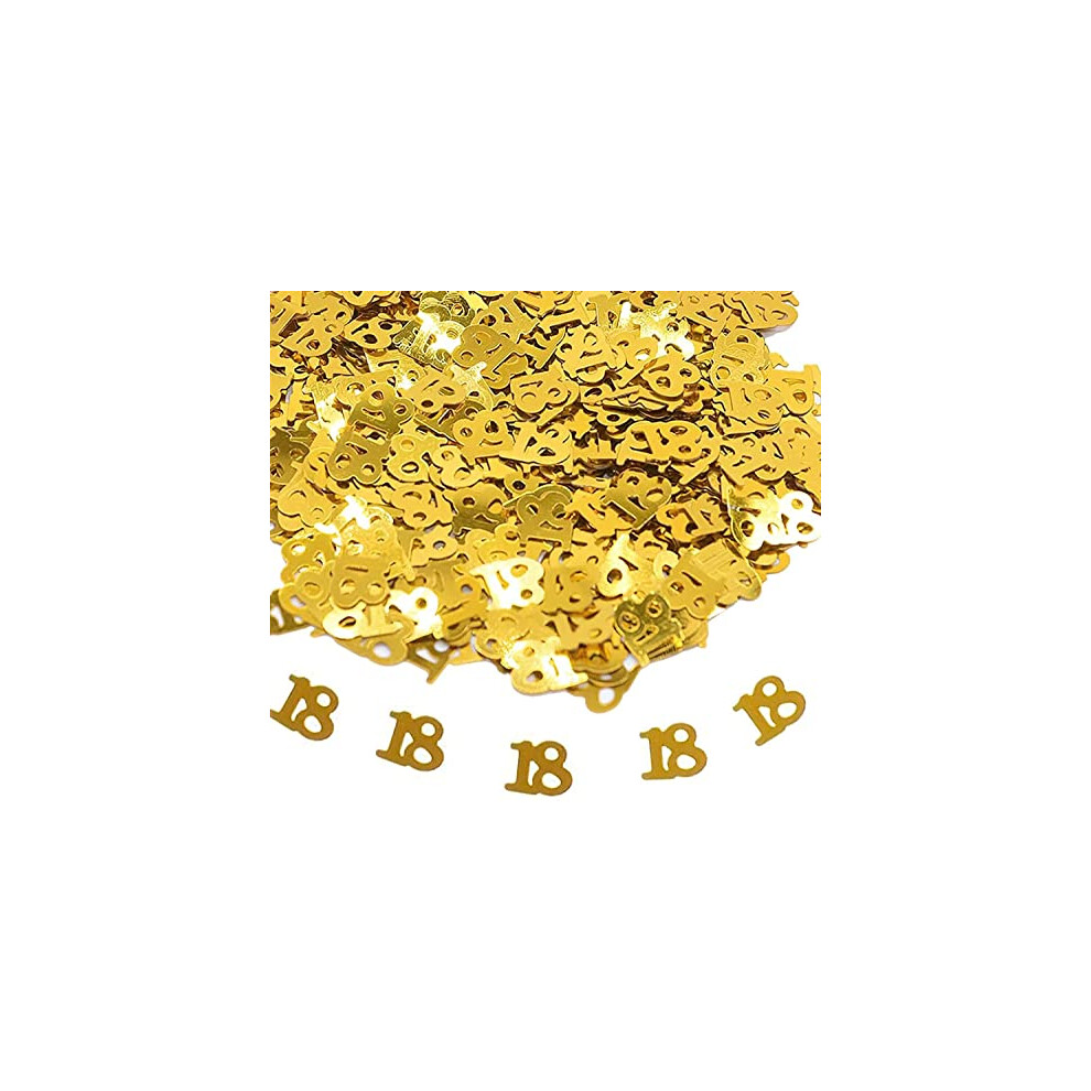 30 g Gold 18th Birthday Confetti, 18th Anniversary Confetti,18 Number Confetti, 18th Party Confetti, Birthday Anniversary Confetti Decoration Wedding