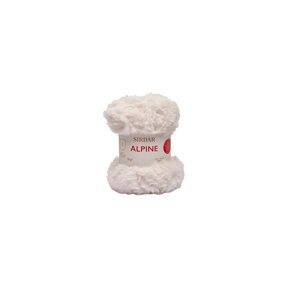 Sirdar Alpine, Luxe Faux Fur Yarn, Polar (400), 50g