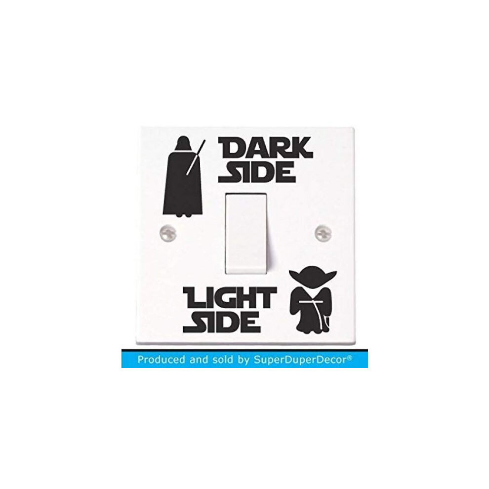 Star Wars Light Switch Stickers. Black, Colour, or Glow-in-The-Dark. Decal Child Room Lightswitch Wall Vinyl Dark Side Darth Vader yoda by