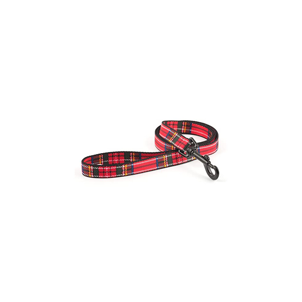 Ancol Nylon Tartan Lead Red (1 m x 19 mm)