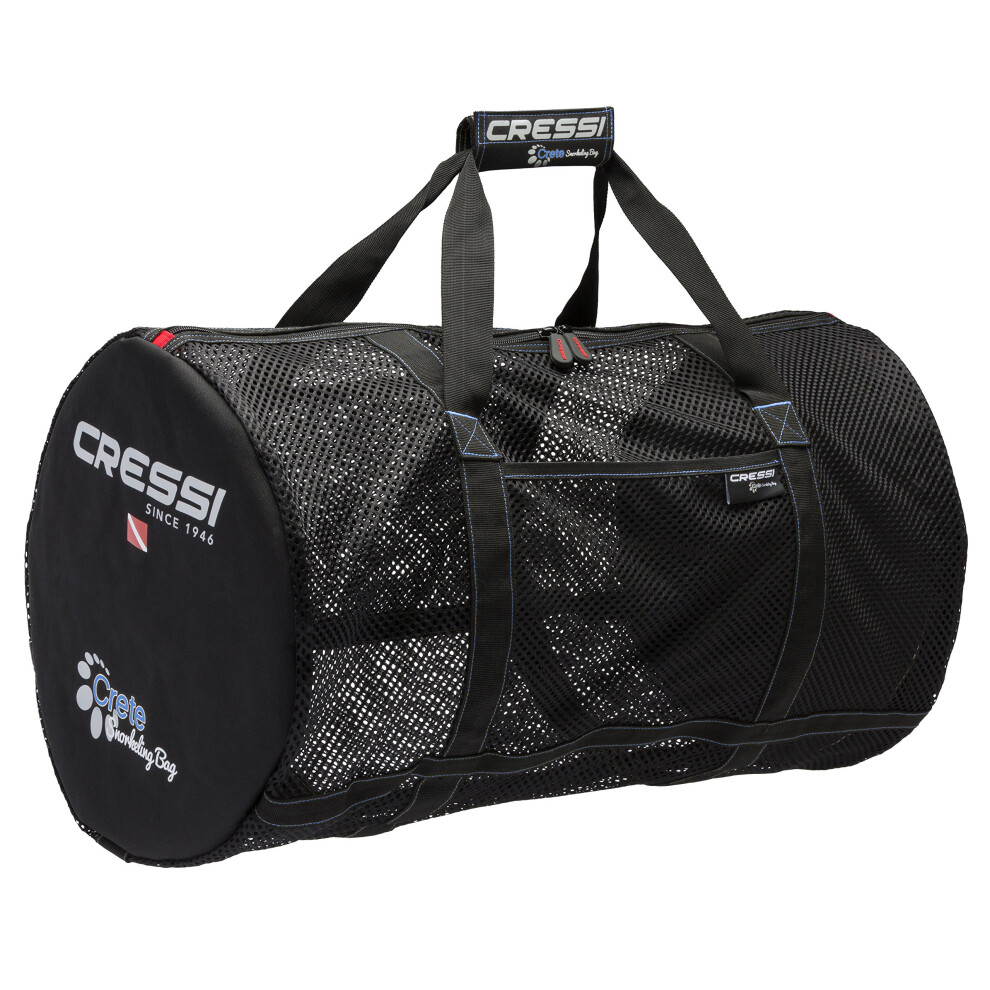 Cressi Unisex Adult Crete Snorkeling Bag Mesh Duffle Bag - Blue, Uni