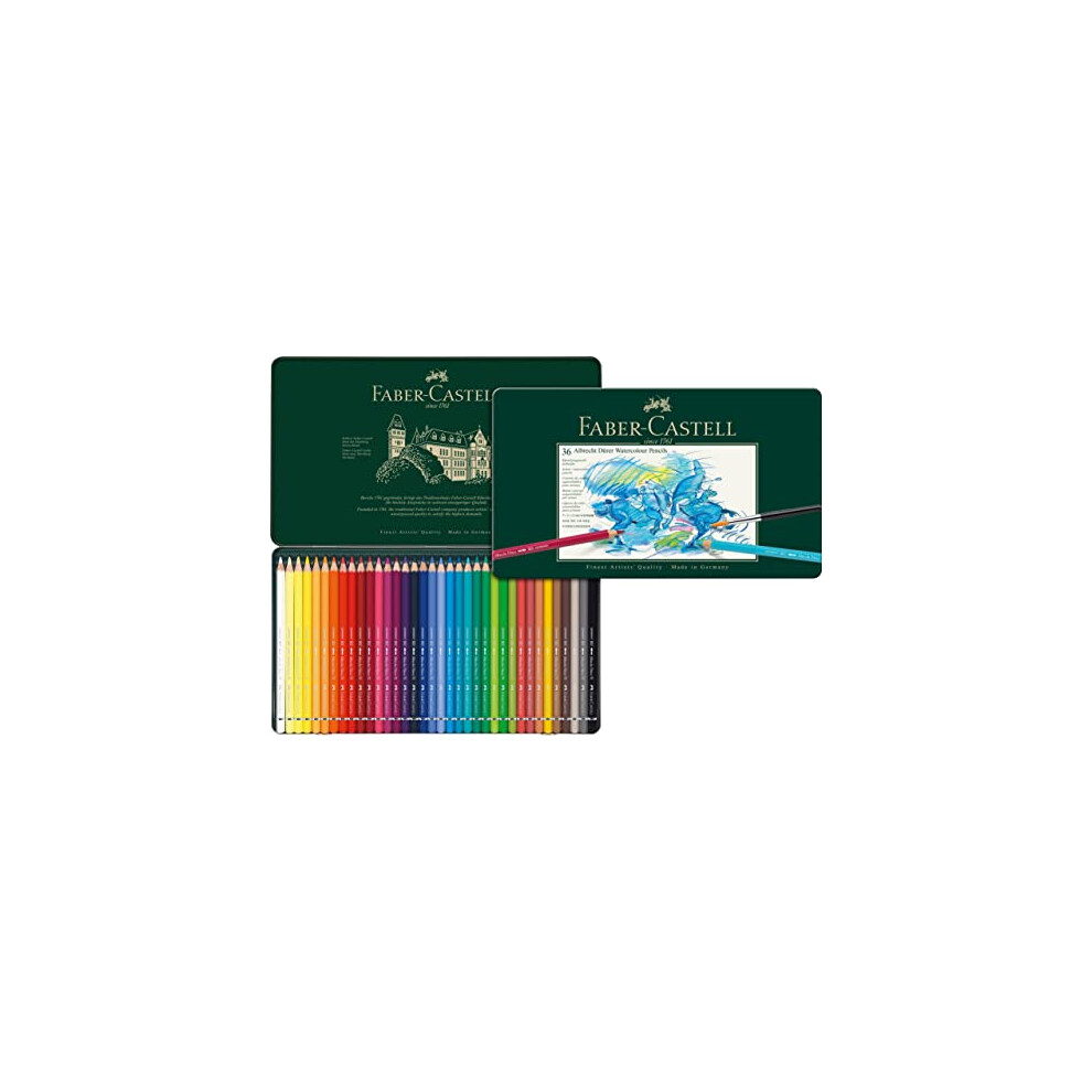 Faber-Castell Art & Graphic Albrecht D?rer Watercolour Pencil, Multicoloured, Tin Of 36, For Art, Craft, Drawing, Sketching, Home, School, University,