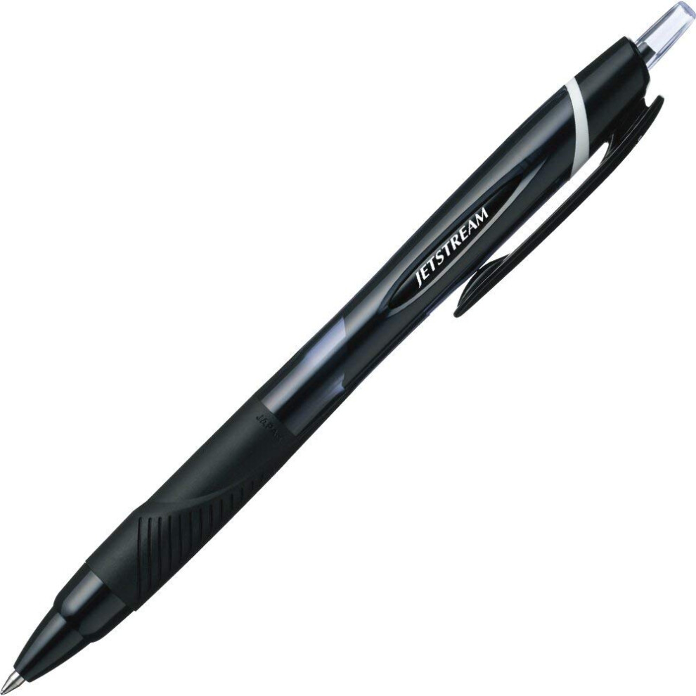 Uni-Ball Jetstream Ink Pens Mix SXN150C retractable with Grip, 0.7 mm Fine Tip - black (Pack of 10)