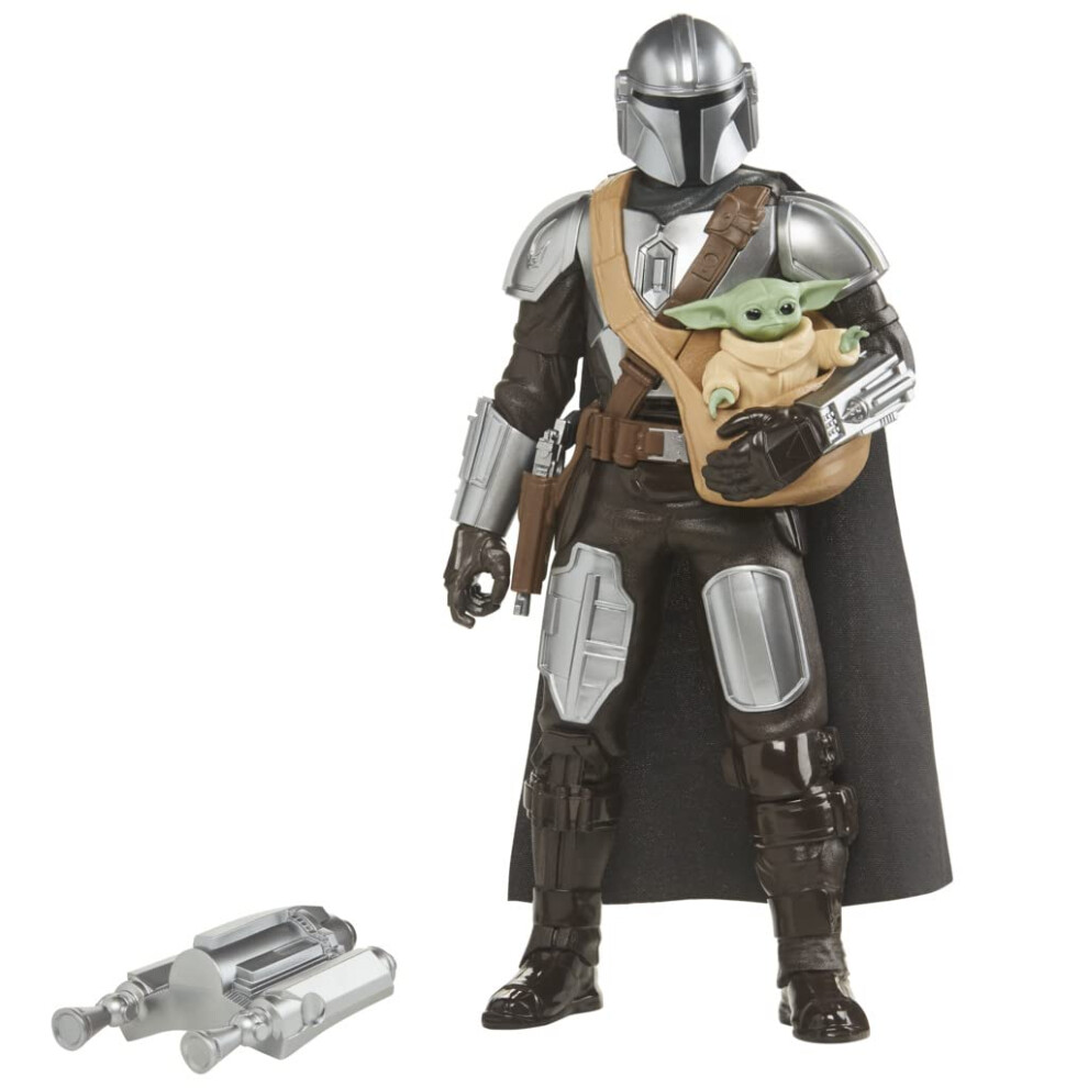 Star Wars - Galactic Action - The Mandalorian & Grogu - 12" Scale Interactive Electronic Figures Toys for Kids - Age: 4+