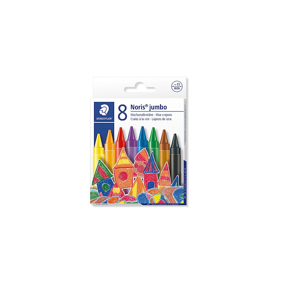 Staedtler 229 NC8 jumbo wax crayons Noris Club, 8 pieces in cardboard box