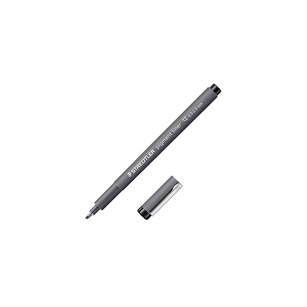 Staedtler 308??C2/Pigment Liner Black Chisel Tip 0.3?2.00 mm