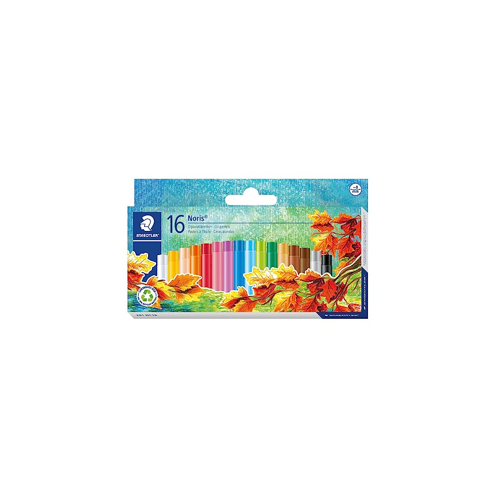 STAEDTLER 241 NC16 Noris Oil Pastel 8 mm - Assorted Colours (Pack of 16)