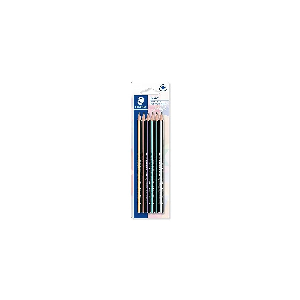 STAEDTLER Blistercard of 6 HB Noris Triangular Pastel Pencils