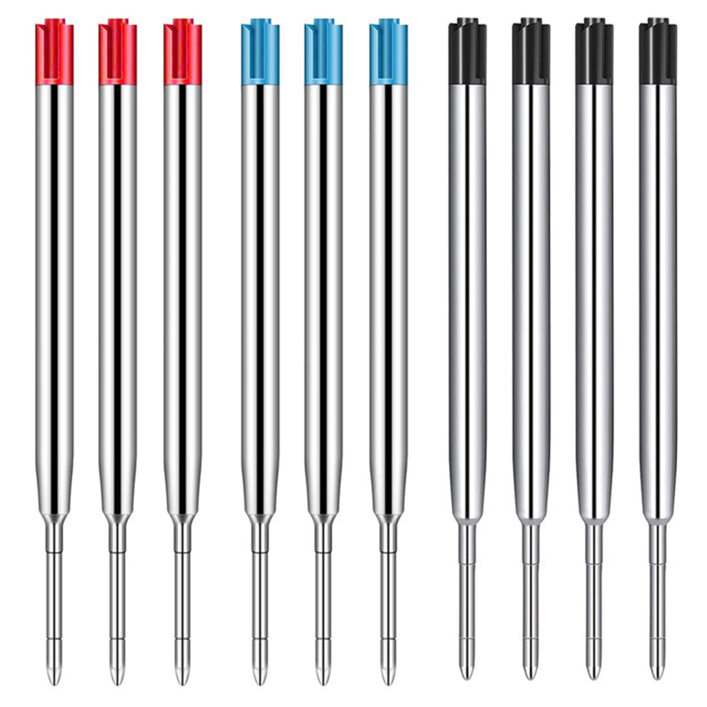 10 Pieces Pen Refills,Pen Refills Ballpoint,Ballpoint Pen Refills,Pen Refill,Ball Point Pen Refill,1.0mm Line Width, 3 Colors