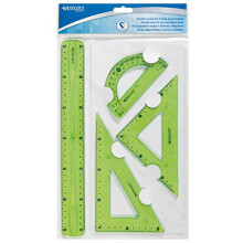 Westcott 10302?00?Flexible Ruler Set of 4?Plastic 3?Assorted Colours
