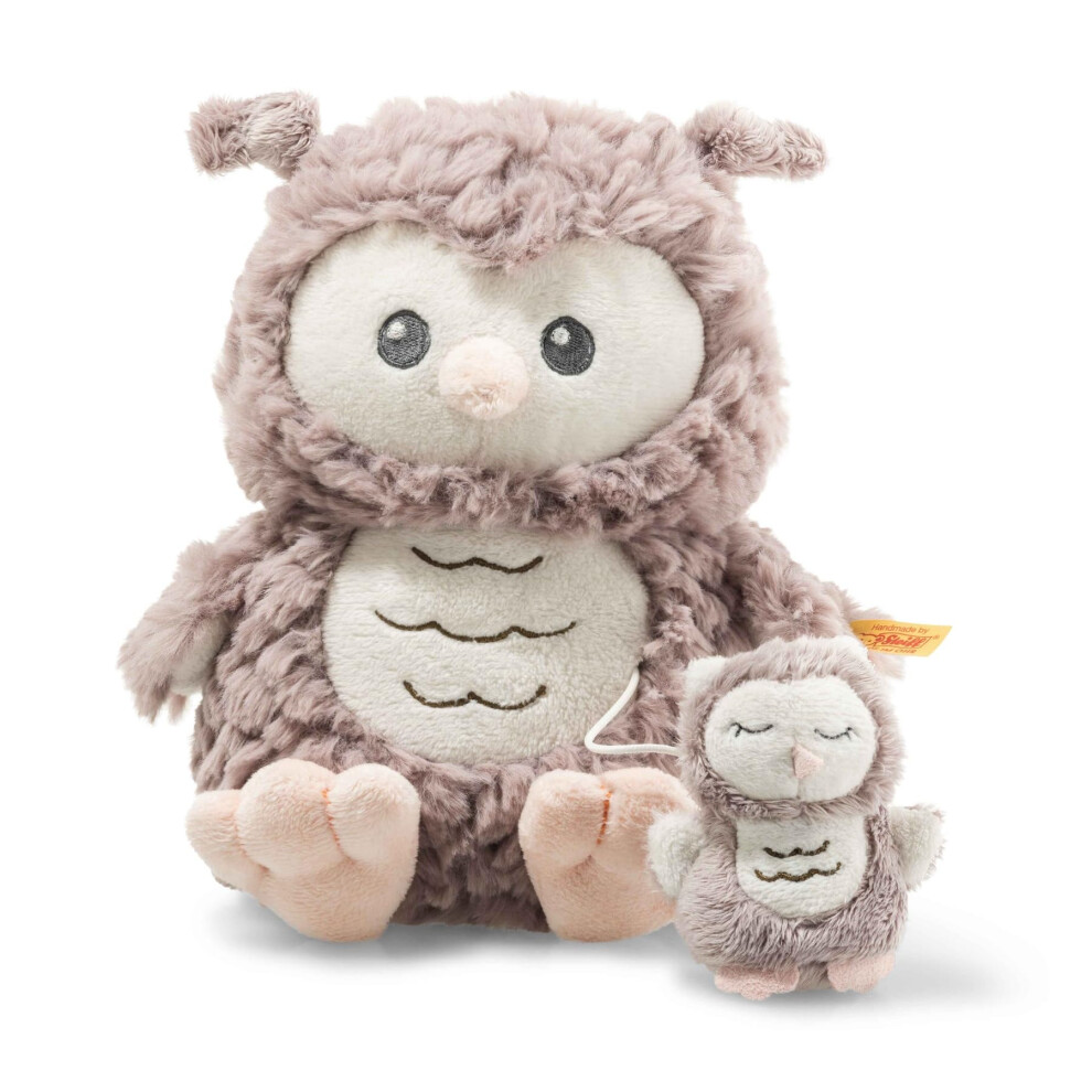 Steiff Soft Cuddly Friends Ollie Owl Music Box, Rose Brown