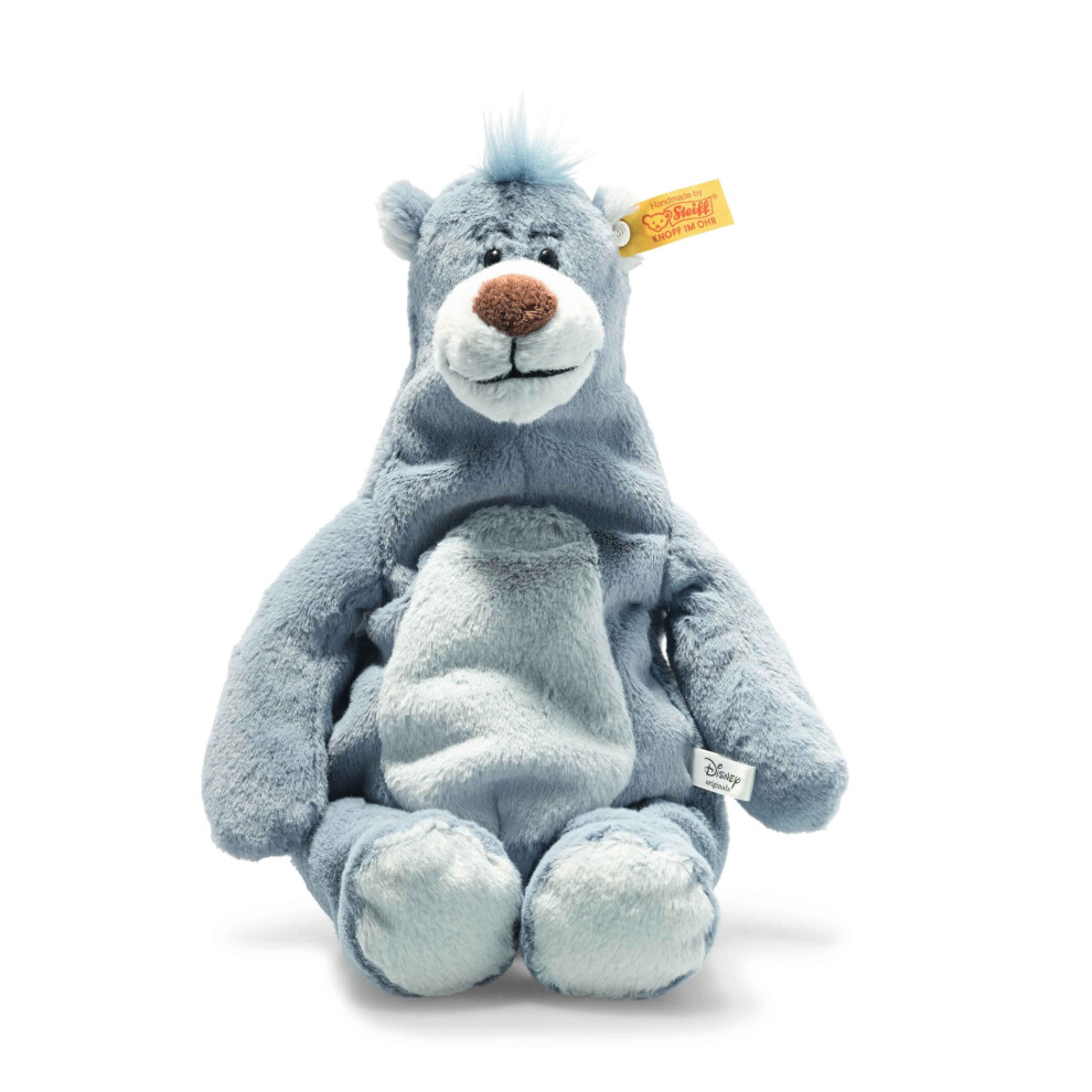 Steiff 024542 Balu aus Das Dschungelbuch Soft Cuddly Friends Disney Originals Baloo, Aegean Blue, 31 cm