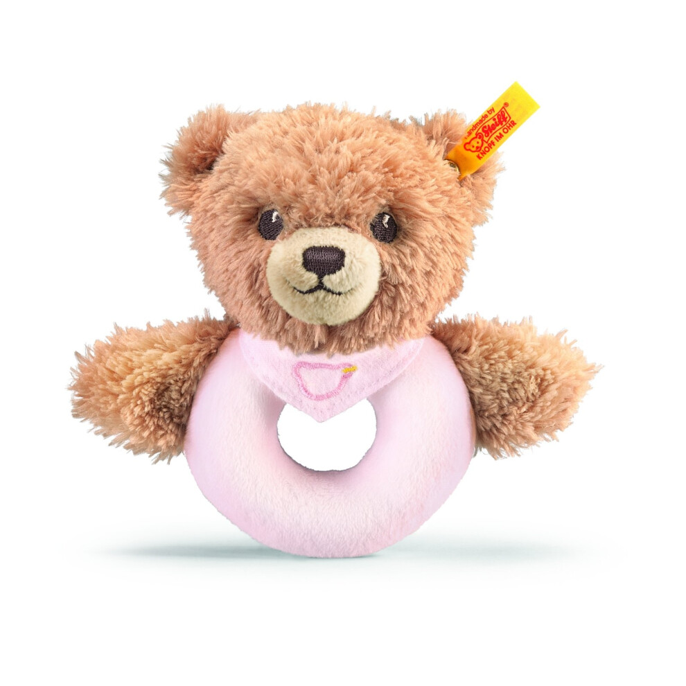 Steiff 12cm Sleep Well Bear Grip Toy (Pink),239557