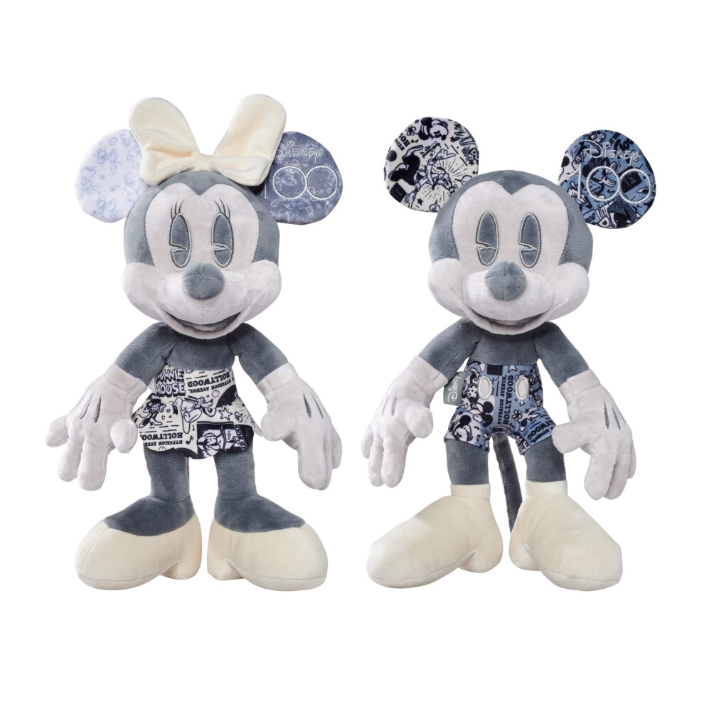 Simba Toys - Disney Mickey Mouse & Minnie Mouse D100 Collector Set - limited 100th anniversary Disney collectors edition with gift box, certificate &