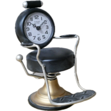 Barber's Chair Novelty Desk Clock | BLACK | Hairdresser Gift