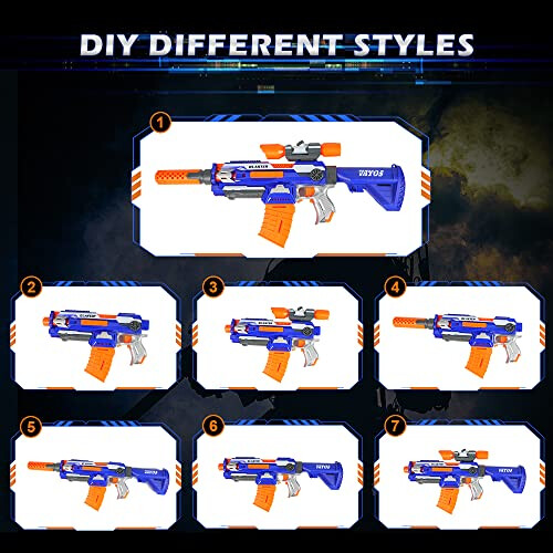 VATOS Toy Gun for Nerf Guns - Automatic Machine Gun for Boys Girls ...