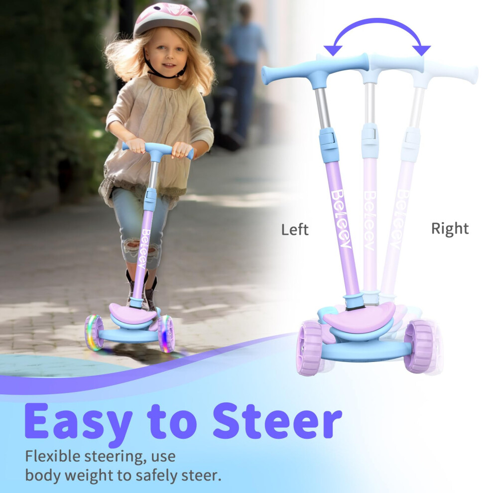 beleev-a8-foldable-kick-scooter-for-kids-ages-3-12--3-wheel-scooter-for-toddlers-girls-boys--light-up-scooter-kids-scooter-for-children--adjustable