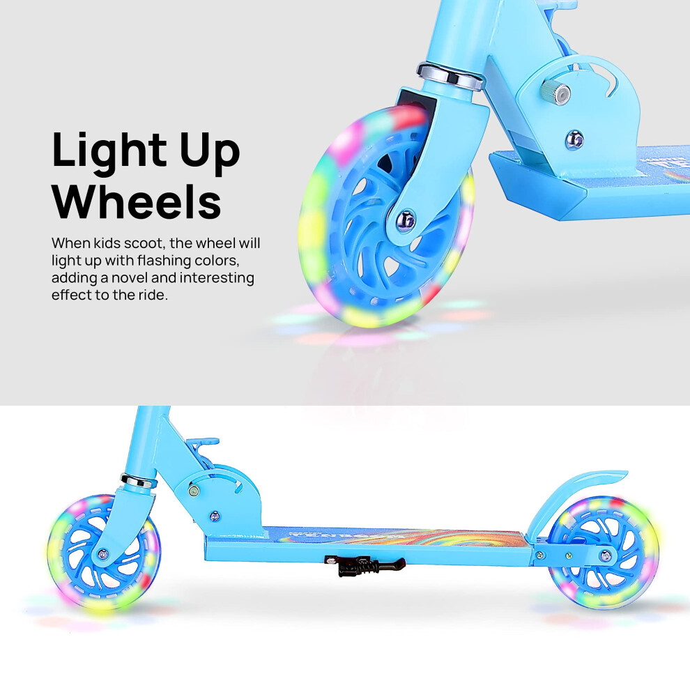 tenboom-scooter-for-kids-ages-6-12-4-7--easy-folding-kids-scooter-with-3-levels-adjustable-handlebar-and-rear-brake--light-up-scooter-for-girls-boys