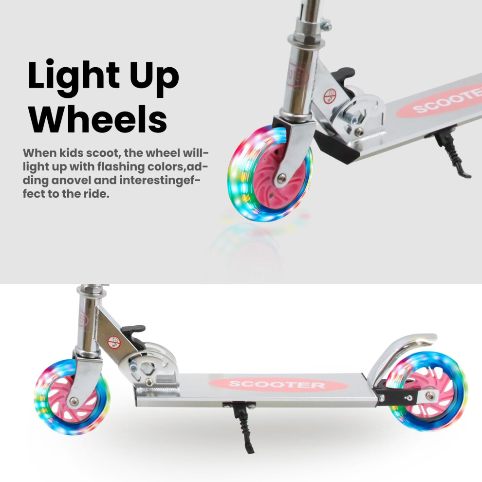 tenboom-scooter-for-kids-ages-4-7--2-wheels-light-up-gift-scooters-for-girls-boys-ages-6-12--easy-folding-kids-scooter-with-3-levels-adjustable