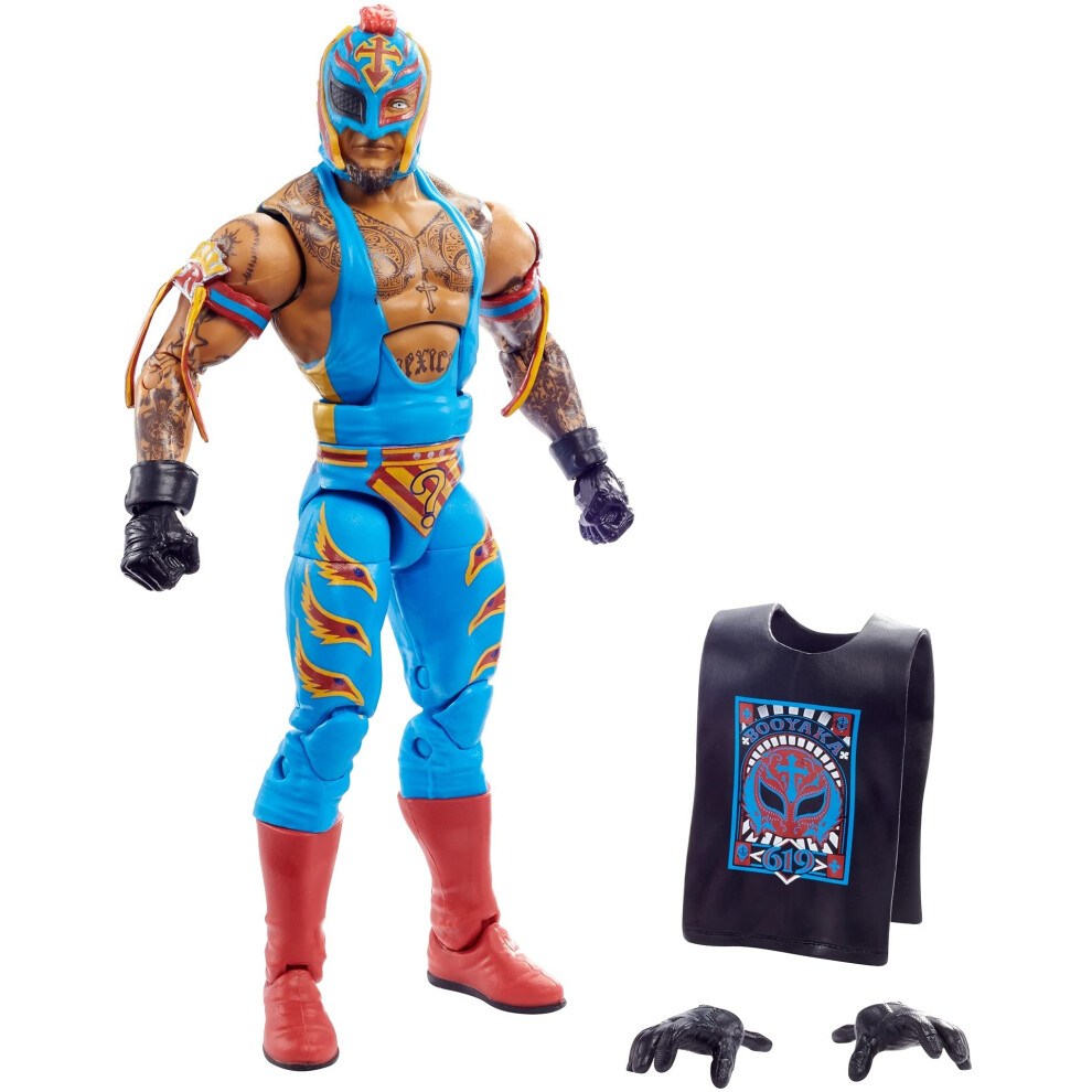 WWE Rey Mysterio Elite Collection Series 89 Action Figure 6 in Posable Collectible Gift Fans Ages 8 Years Old and Up?