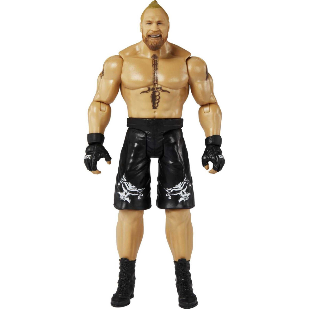 WWE MATTEL Basic 135 Brock Lesnar Action Figure, Posable 6-inch Collectible for Ages 6 Years Old & Up, Multicolor (HKP19)