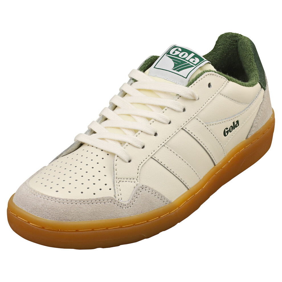 (3) Gola Eagle 86 Womens Casual Trainers In Off White Green