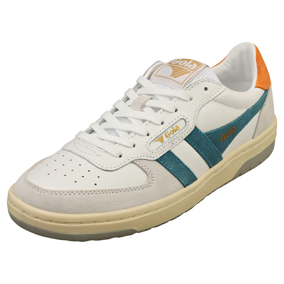 (8) Gola Hawk Womens Fashion Trainers in White Blue