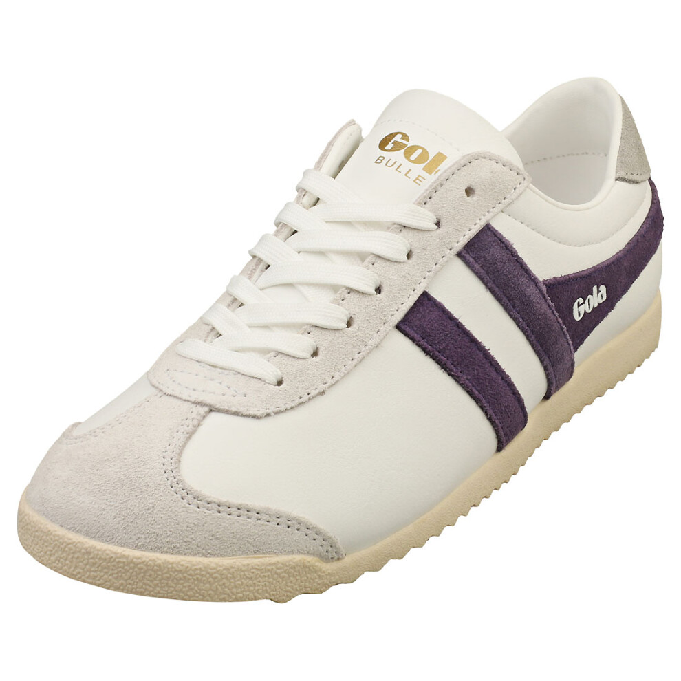 (3) Gola Bullet Pure Womens Casual Trainers In White Plum