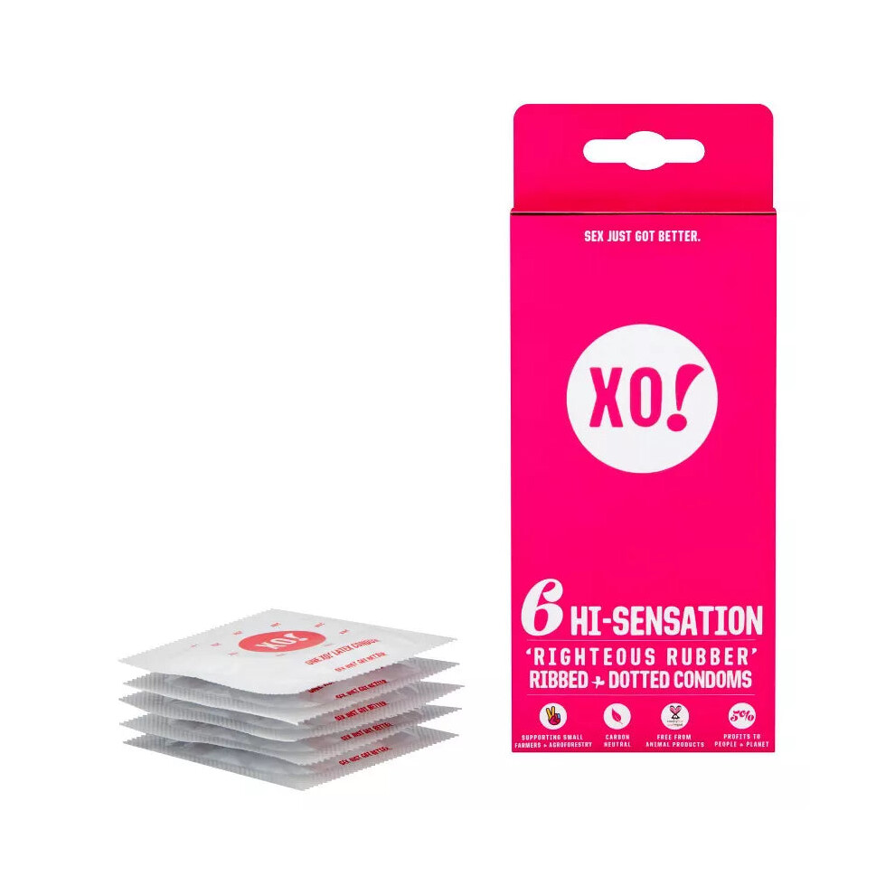 Here We Flo Xo! Hi-Sensation Vegan Condoms (Pack Of 8)