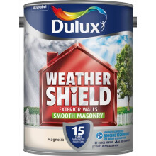 Dulux Weathershield Smooth Masonry Paint 5L - Magnolia | 15-Year Weather Protection, UV-Resistant, Breathable & Rainproof, Mould & Algae Resistant