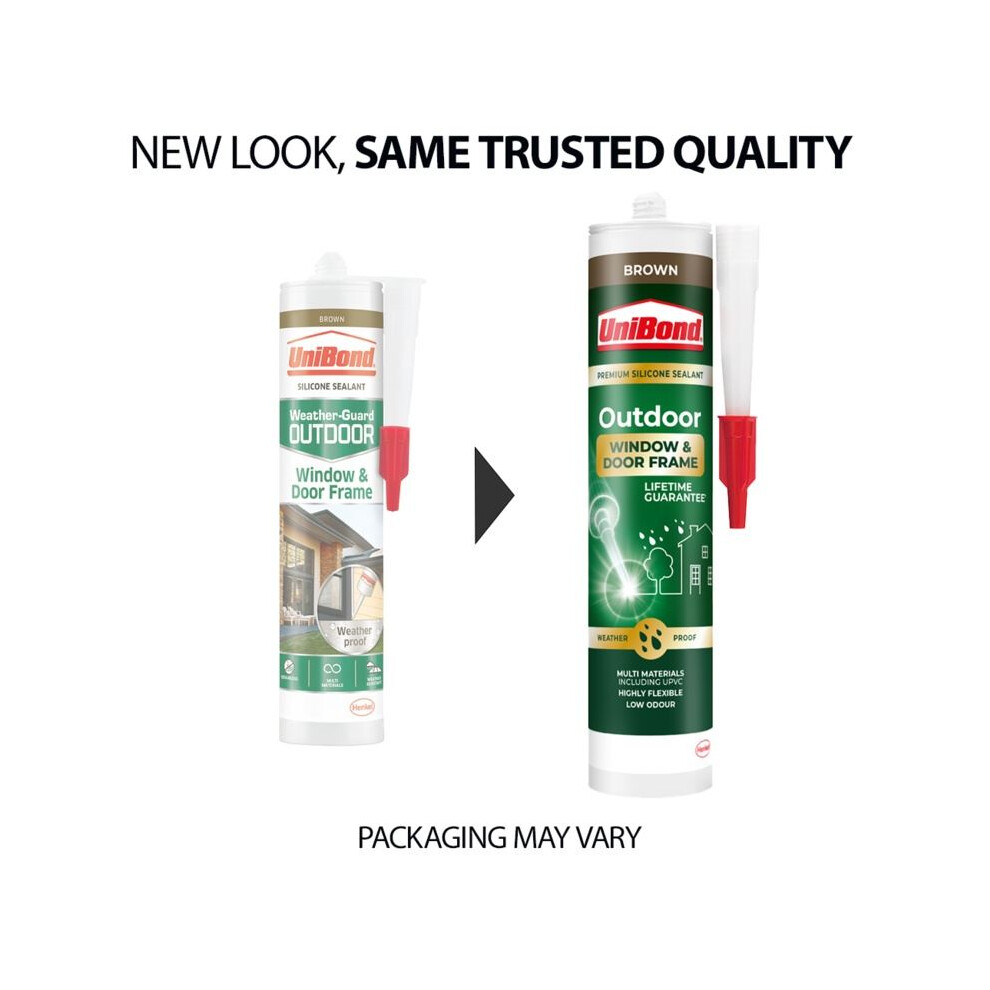 UniBond - Outdoor Window & Door Frame Sealant Cartridge - 392g Brown