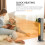 Homcom HOMCOM 2200W Ceramic Heater for Home with Remote Control, 12H Timer, Silver 4