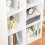 Homcom HOMCOM 6-Cube Bookshelf, Display Shelving Unit for Home Office, White 8