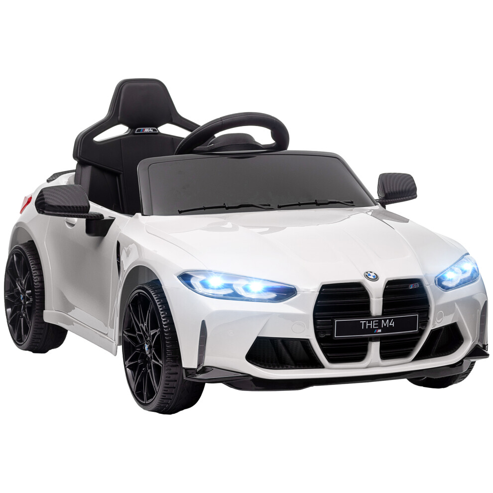 12V BMW M4 Licensed Kids Electric Car w/ Easy Transport, Suspension