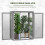 Outsunny Outsunny 3-tier Wood Greenhouse Plant Storage Shelf Garden Cold Frame Grow House 7