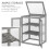 Outsunny Outsunny 3-tier Wood Greenhouse Plant Storage Shelf Garden Cold Frame Grow House 6