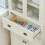 Homcom HOMCOM Kitchen Cupboard, 5-tier Storage Cabinet with Adjustable Shelves, Cream 7