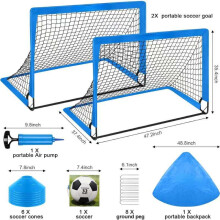 2PCS Kids Soccer Goals for Backyard Football Net
