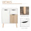 Homcom HOMCOM Floor Cabinet Storage Cupboard Sideboard with Drawer for Bedroom 5